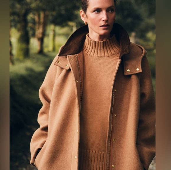 J. Crew Jackets & Blazers - J. Crew Stowe Parka in Italian Stadium Cloth Camel Brown Wool 2 P XS